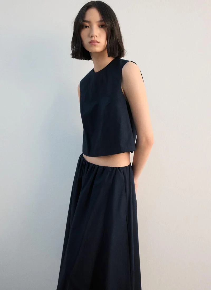 Mango  Midi cotton skirt with pleats for Women | Best Price UAE